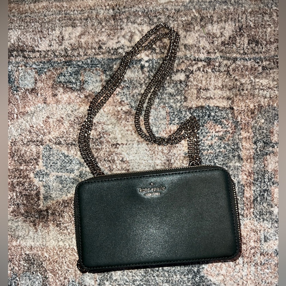 Kate Spade Army Green and Gold Wallet purse